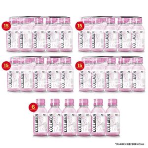 Pack 4 Paquetes Collagen fit 60 botellas Blue Berry + 6 botellitas