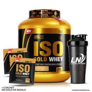 Iso Gold Whey 6.6 lb / 3 kg vainilla + regalos