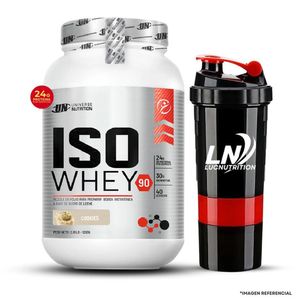 PROTEINA ISO WHEY 90 1KG COOKIE AND CREAM + SMARTSHAKER 3 CUERPOS
