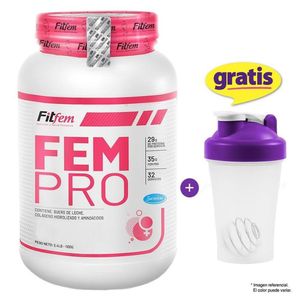 Proteina Suero de Leche Fempro 1.1 kg Vainilla + Shaker
