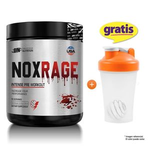 NOXRAGE 350 GR UN Pre entreno Óxido Nítrico Citrus Punch + Shaker