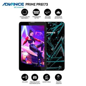 Tablet Advance Prime EDU, 8" 1280x800, Android 10 Go , 3G , SIM Card , 32GB, RAM 2GB. – Producto Reacondicionado A