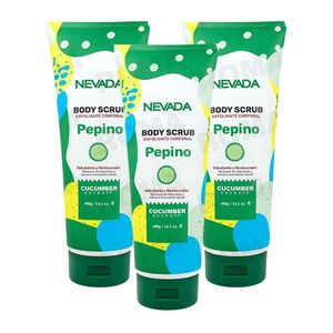 PACK 3 EXFOLIANTE CORPORAL DE PEPINO 400G NEVADA