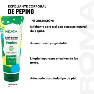 EXFOLIANTE CORPORAL DE PEPINO 400G NEVADA