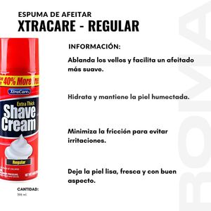 ESPUMA DE AFEITAR XTRACARE - REGULAR 396ML XTRACARE