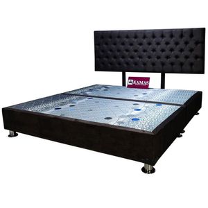 CAMA TARIMA KAMAS KING + CABECERA AÉREA CAPITONEADO - MORO