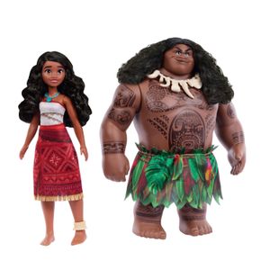Set Muñecos Moana 2 Moana Y Maui