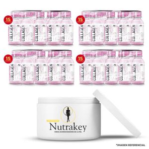Pack 4 Collagen fit 60 botellas Blue Berry + Crema reductora NutraKey