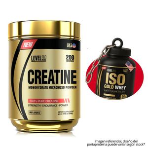 Creatina Level Pro 500 gr Creatina Monohidratada + portaproteina