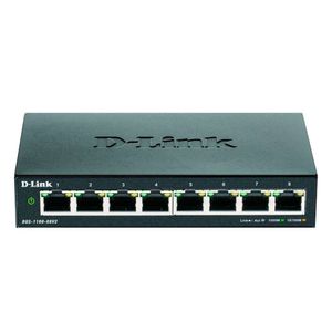 Switch Smart 8 puertos Gigabit D-Link DGS-1100-08V2