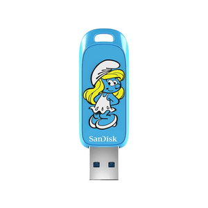 Unidad Flash Sandisk USB SMURFS, 256 GB, USB 3.2 GEN 1,USB-A,
