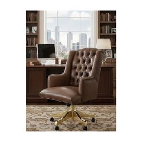 SILLA GERENCIA GIRATORIA OUTLET CYBER MOBILIAR CHESTERFIELD MARRON CLARO