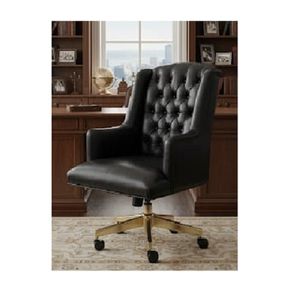 SILLA GERENCIA GIRATORIA OUTLET CYBER MOBILIAR CHESTERFIELD NEGRO