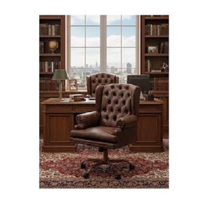 SILLA GERENCIA GIRATORIA OUTLET CYBER MOBILIAR CHESTERFIEL MARRON