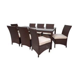 Set de Terraza Orange Sienna: 8 Sillas + Mesa Comedor