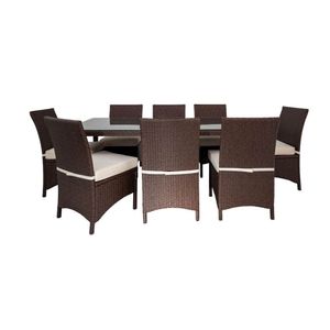 Set de Terraza Orange Sienna: 8 Sillas + Mesa Comedor
