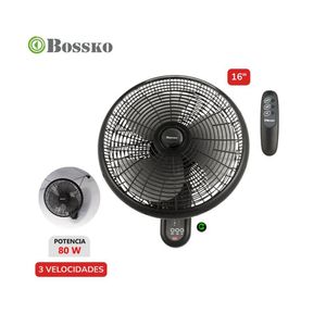 Ventilador De Pared Bossko BK-8210PD Con Control Remoto