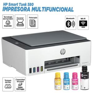 Impresora Hp Smart Tank 580 Multifuncional Con Wifi Bluetooth