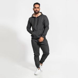 conjunto buzo afranelado polera y jogger para hombre gris Arcoi