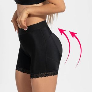 Short faja levanta glúteos cola negro