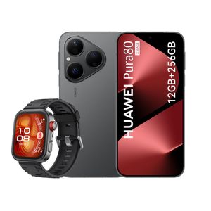HUAWEI Smartphone Pura 80 12GB+256GB Negro + Watch Fit 4 Pro