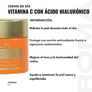 PACK 3 CREMA DE DÍA VITAMINA C CON ÁCIDA HIALURÓNICO 50G ESTELIN