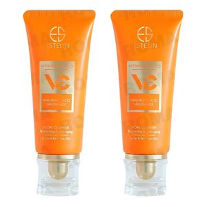 PACK 2 LIMPIADOR FACIAL VITAMINA C ÁCIDO HIALURÓNICO 80G ESTELIN