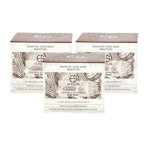 PACK 3 EXFOLIANTE DE ACEITE DE COCO Y VITAMINA E 250G ESTELIN