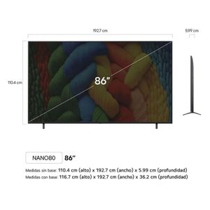 TELEVISOR LG NANOCELL 86" UHD 4K SMART TV  CON THINQ AI 86NANO80ASA(2025)