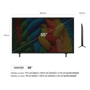 TELEVISOR LG NANOCELL 50" UHD 4K SMART TV  CON THINQ AI 50NANO80ASA(2025)