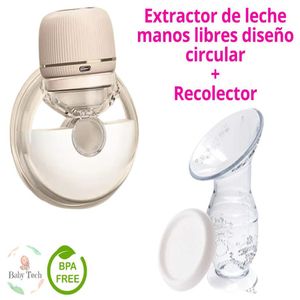 Extractor de Leche Manos Libres Diseño Circular Recolector