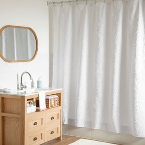 Cortina de Baño con Diseño Texturizado 180 x 180cm