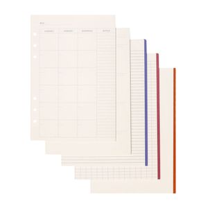 Set 75 Hojas Repuesto A5 para Archivador 14,5x0,1x21 cm