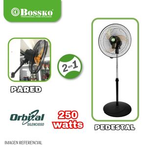Ventilador Bossko Orbital 16" 2 en 1 con 5 aspas Acrílicas - BK-8223VO – NARANJA
