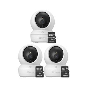 Kit de 3 cámaras seguridad full hd para interiores H6C-Pro-2MP + 64SD Ezviz