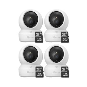 Cámara De Seguridad H6C PRO Full Hd Pack de 4 + Memoria SD 128 gb - Ezviz