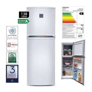 Refrigeradora Electrolux Top Mount Frost 138L Blanco  ERT18G2HNW.