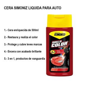 Cera Simoniz Líquida 500ML 3 En 1 Rojo