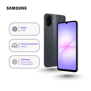 Samsung Galaxy A07 128GB 4GB Negro + Adaptador USB-C Samsung Original 15W + Mica