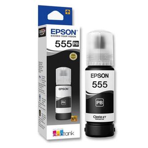 Botella de Tinta Epson 555 Negro Foto T555120 - 70ml Original