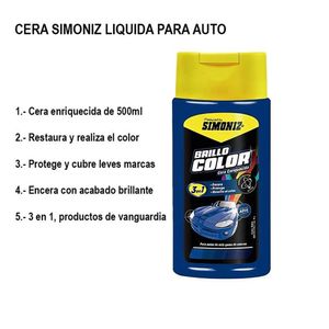 Cera Simoniz Líquida 500ML 3 En 1 Azul