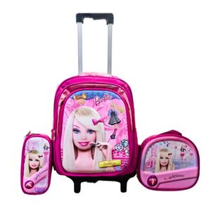 Mochila Barbie con Ruedas Lonchera y Cartuchera