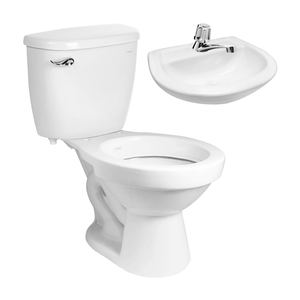 COMBO Italgrif: Lavatorio Punta Sal con Llave Bavaro + Taza + Tanque Punta Sal Blanco