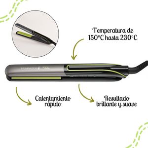 Tricombo plancha Alisadora Remington Shine Therapy S12A + spray + peine
