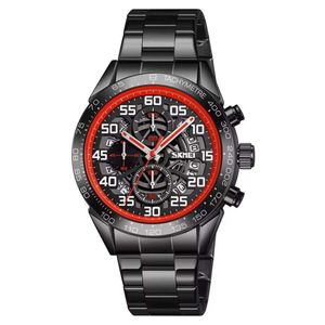 Reloj Hombre Skmei Engine Analógico Cronómetro Fechador Acero 9338
