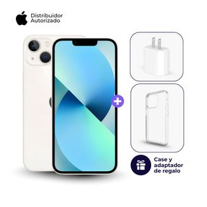 iPhone 13 128GB Blanco + Adaptador 20w + Case Space