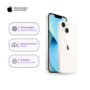 iPhone 13 128GB Blanco + Adaptador 20w + Case Space