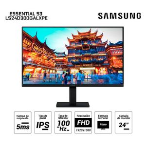 Monitor Plano Samsung 24 FHD IPS 100HZ 5Ms HDMIVGAD-SUB USB-C