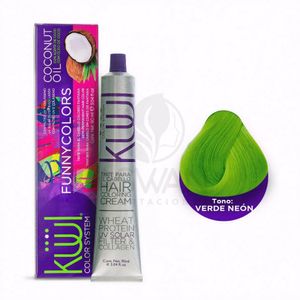 Tinte Kuul Fantasia Funny Colors 90 ml Verde Neón