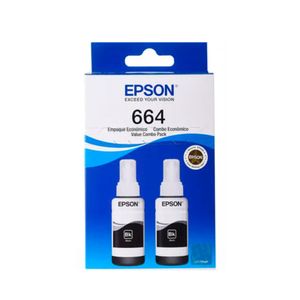 Epson T664120-2 Tóner Negro para L120, L1300 y L121 - Compatible y de Alta Capacidad para Impresión